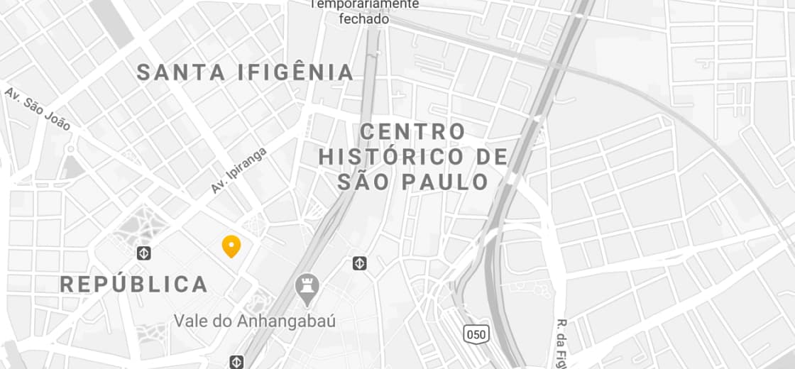 mapa marcando o endereço em Rua dos Bobos, 0 - São Paulo - SP